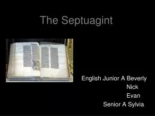 The Septuagint