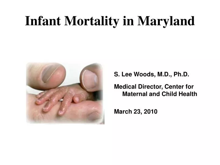 infant mortality in maryland