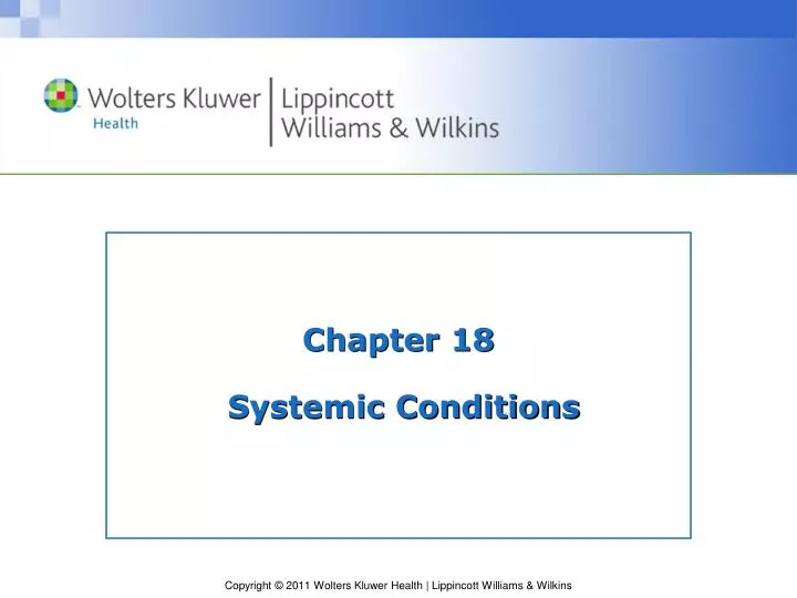 chapter 18 systemic conditions