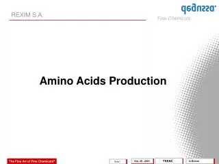 Amino Acids Production