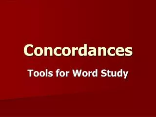 Concordances