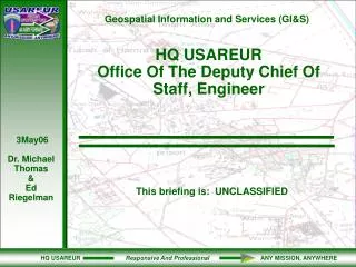 HQ USAREUR Office Of The Deputy Chief Of Staff, Engineer
