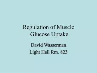 Regulation of Muscle Glucose Uptake