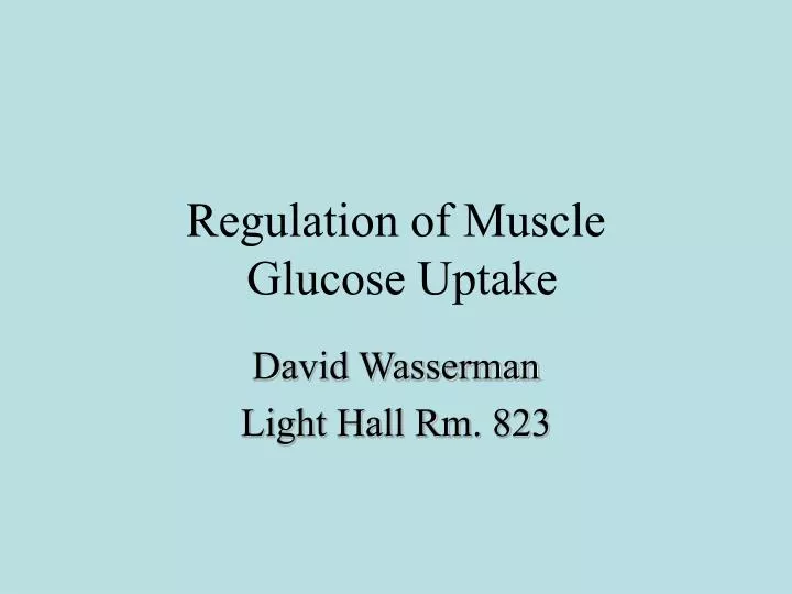 regulation of muscle glucose uptake
