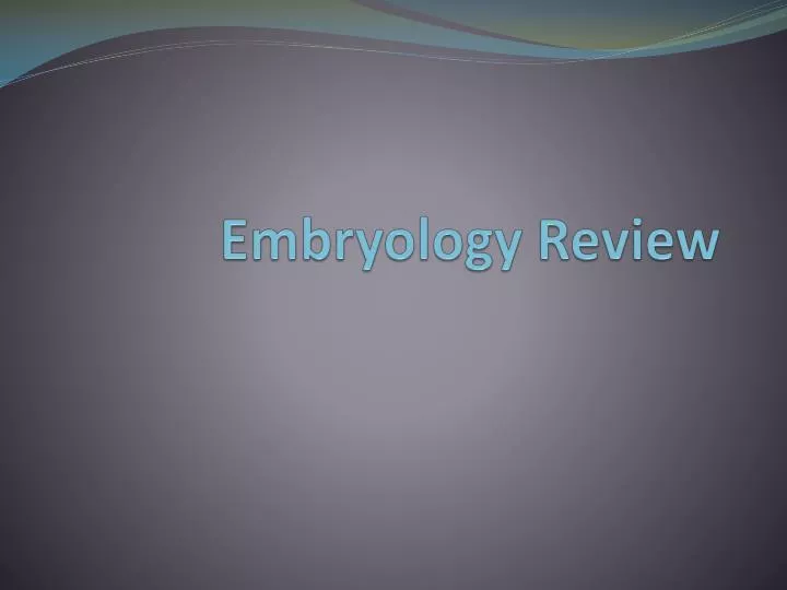 embryology review