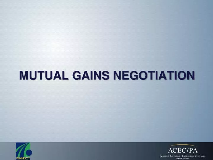 mutual gains negotiation