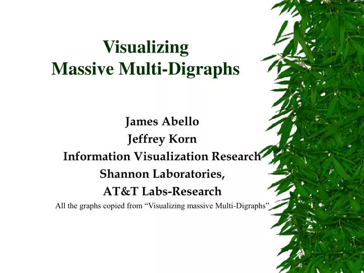visualizing massive multi digraphs