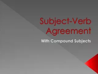 subject verb agreement