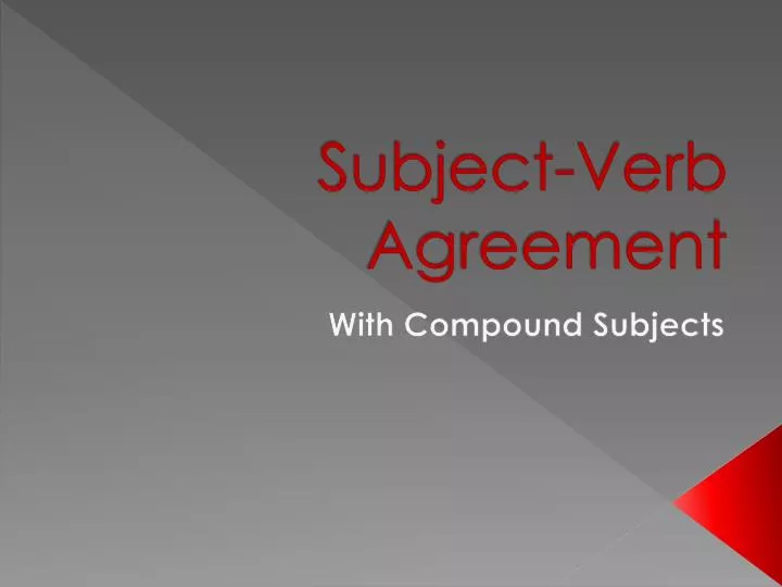 subject verb agreement