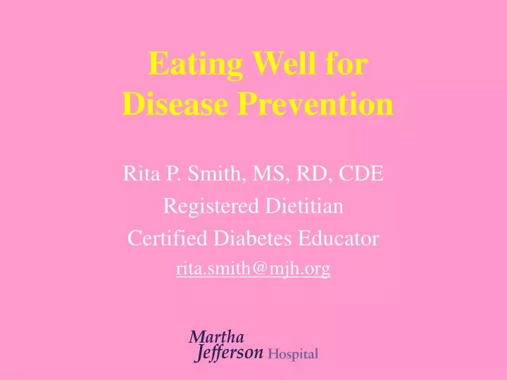 eating well for disease prevention