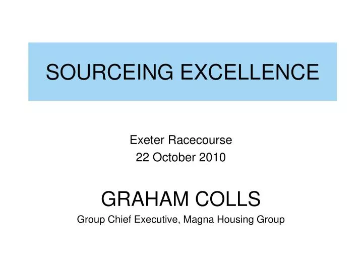 sourceing excellence