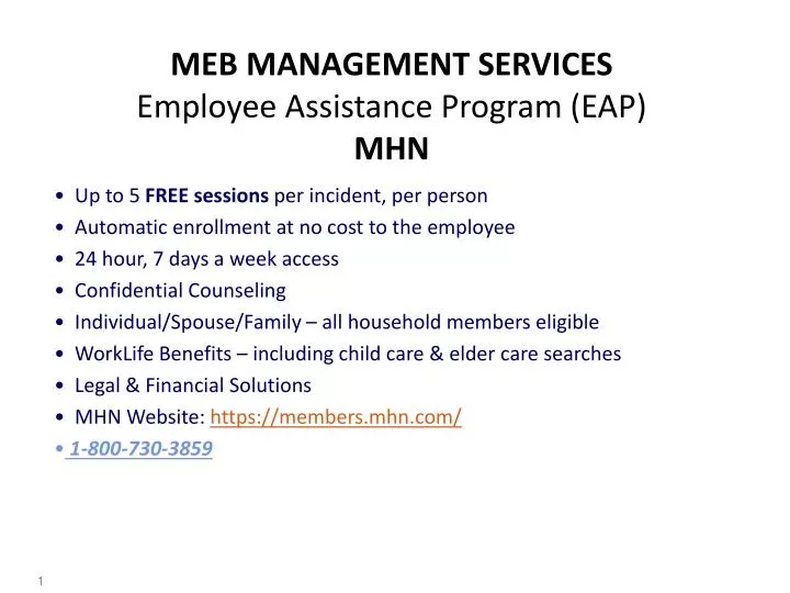 meb management services employee assistance program eap mhn