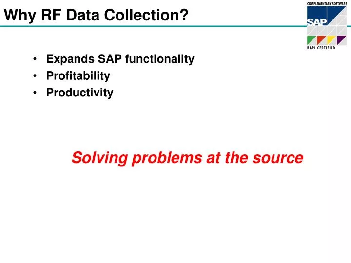 why rf data collection