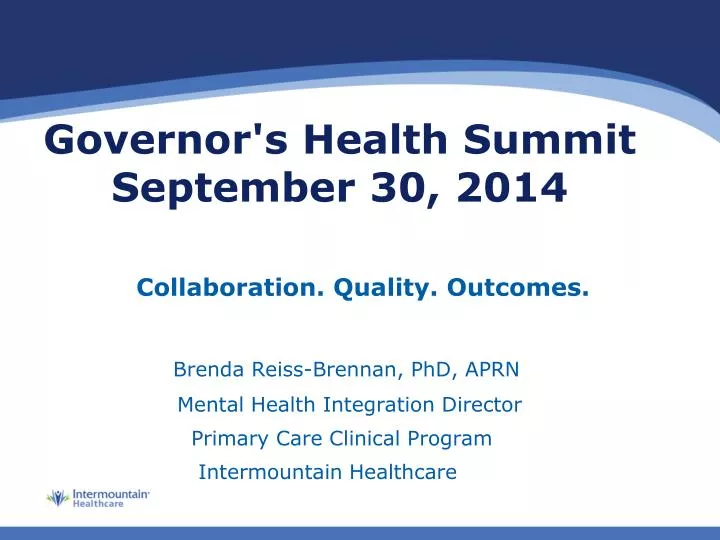 governor s health summit september 30 2014
