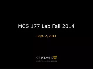 MCS 177 Lab Fall 2014