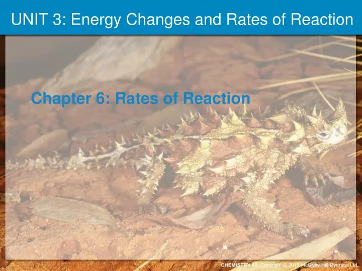 unit 3 energy changes and rates of reaction