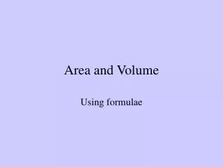 Area and Volume