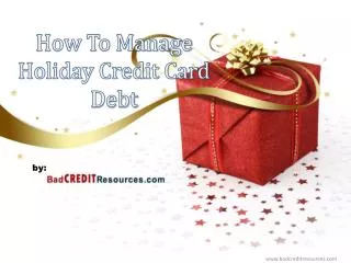 Tips On How To Control Holiday Credit Card Debt