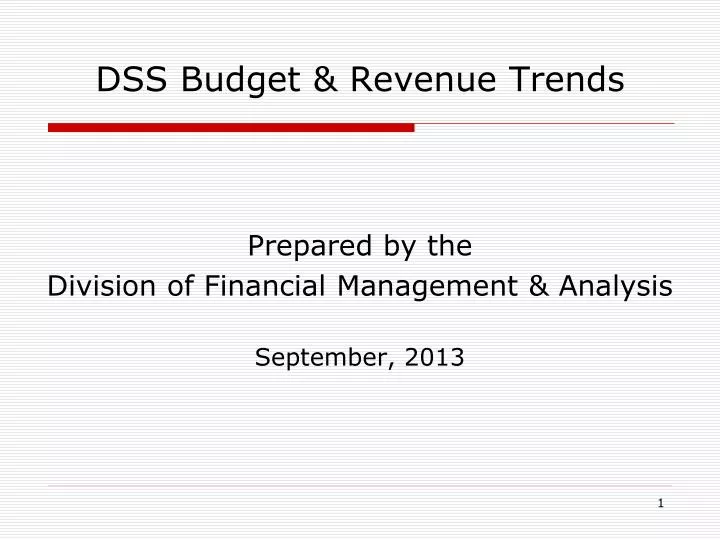 dss budget revenue trends