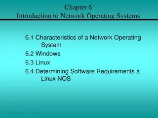 chapter 6 introduction to network operating systems