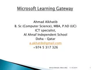 Microsoft Learning Gateway