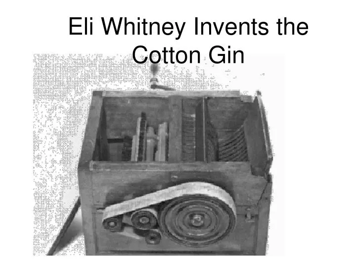eli whitney invents the cotton gin
