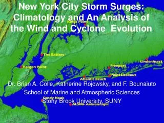 New York City Storm Surges: Climatology and An Analysis of the Wind and Cyclone Evolution