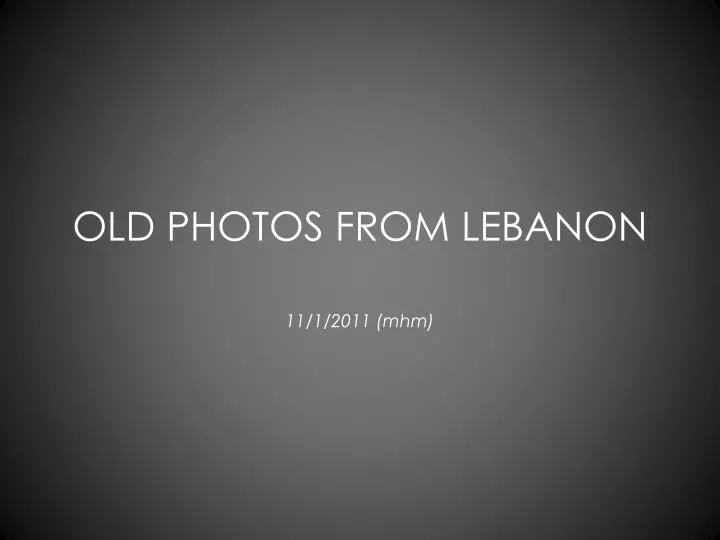 old photos from lebanon