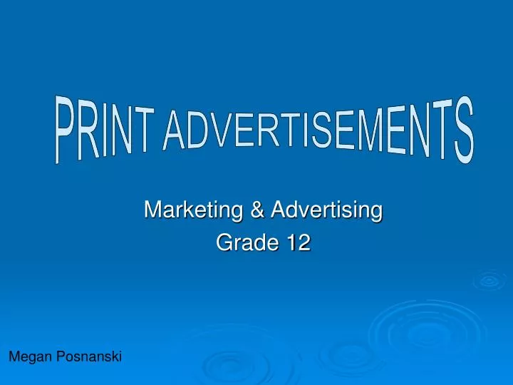 marketing advertising grade 12