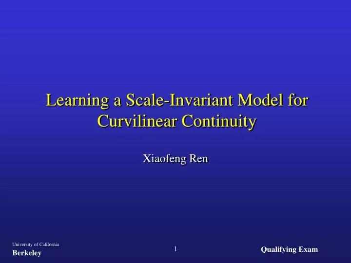 learning a scale invariant model for curvilinear continuity