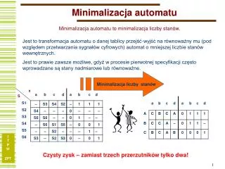 minimalizacja automatu