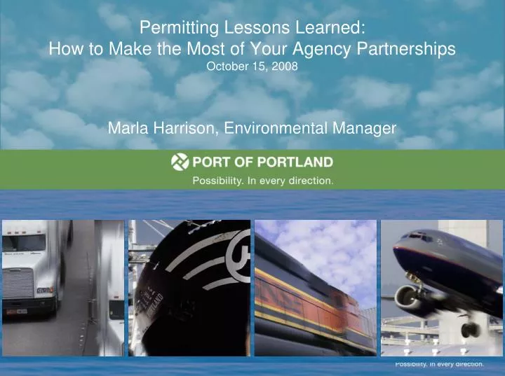 permitting lessons learned how to make the most of your agency partnerships october 15 2008