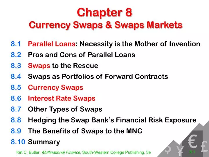 chapter 8 currency swaps swaps markets