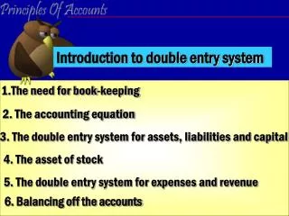 Introduction to double entry system