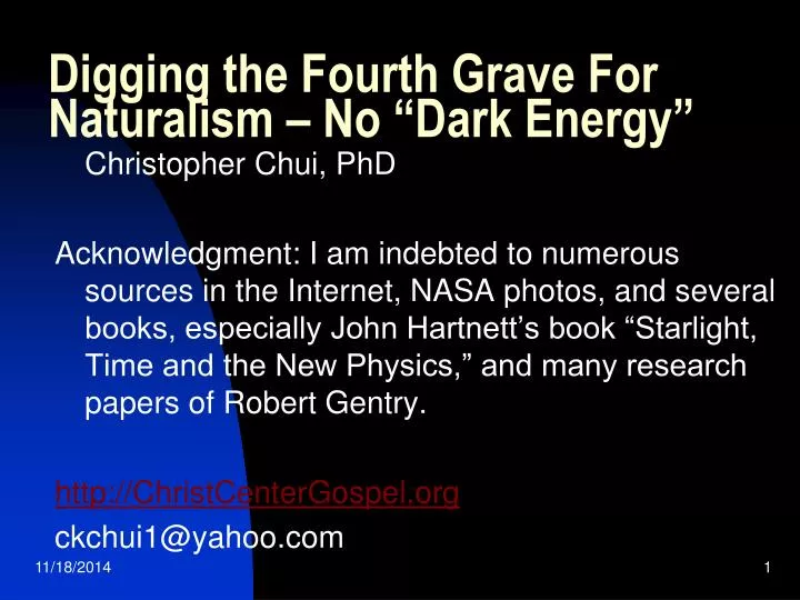 digging the fourth grave for naturalism no dark energy