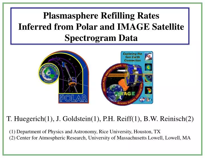 plasmasphere refilling rates inferred from polar and image satellite spectrogram data