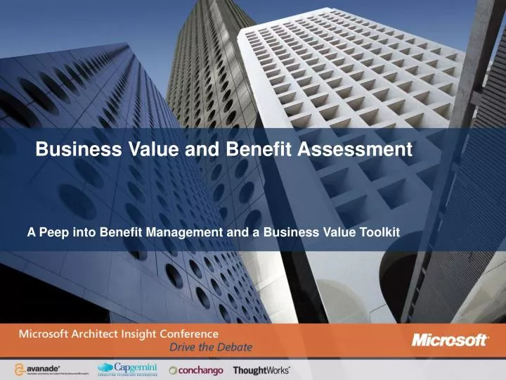 business value and benefit assessment