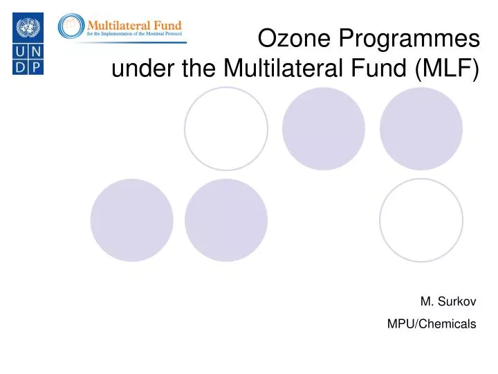 ozone programmes under the multilateral fund mlf