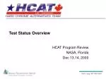 Overview of HCAT Program Review: Testing Status and Findings on HVOF Coatings - slide 1