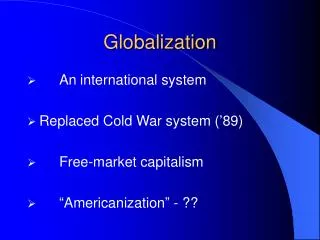 Globalization