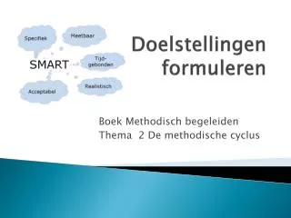 doelstellingen formuleren