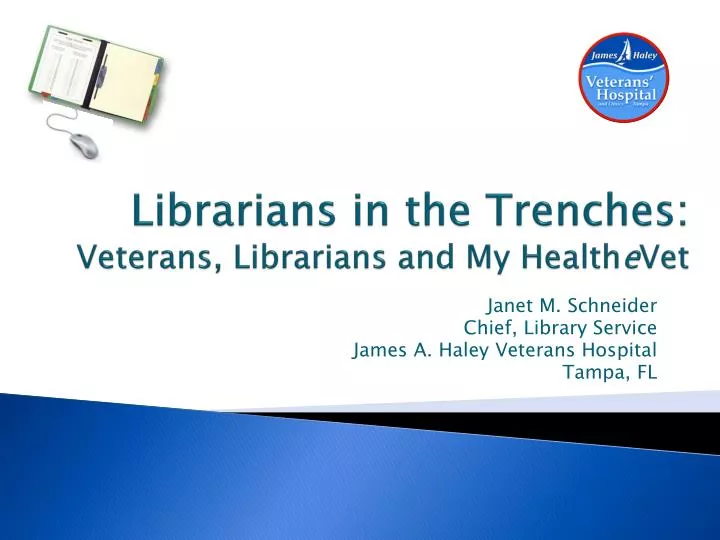 librarians in the trenches veterans librarians and my health e vet