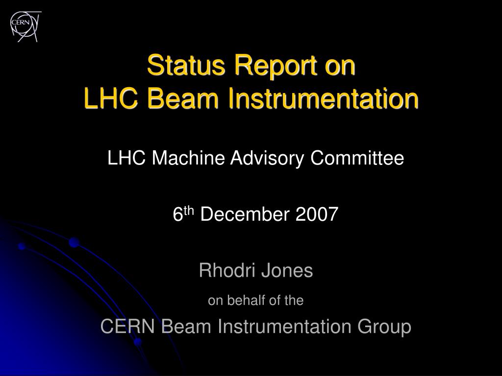 PPT - Status Report on LHC Beam Instrumentation PowerPoint Presentation ...