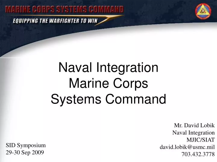 naval integration marine corps systems command