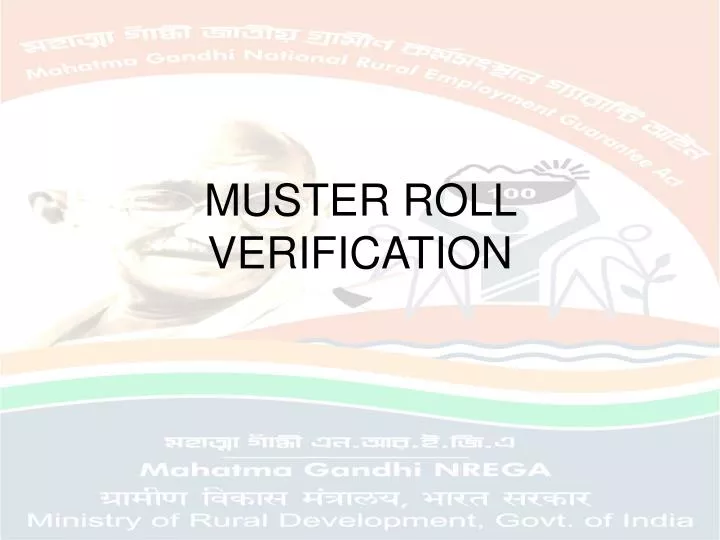 muster roll verification