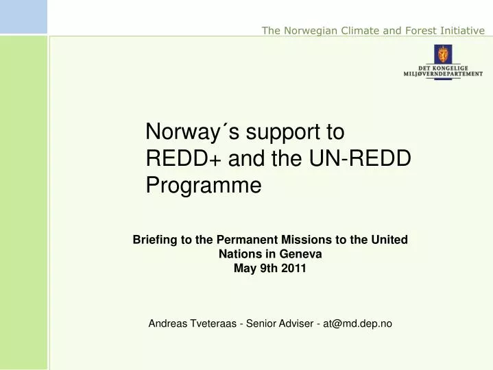 norway s support to redd and the un redd programme