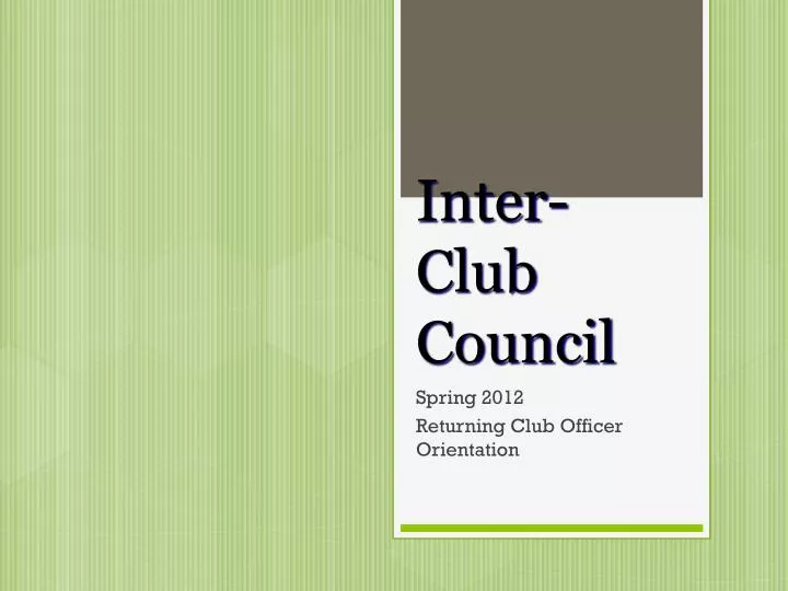 inter club council