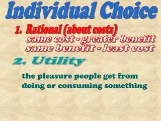 Individual Choice