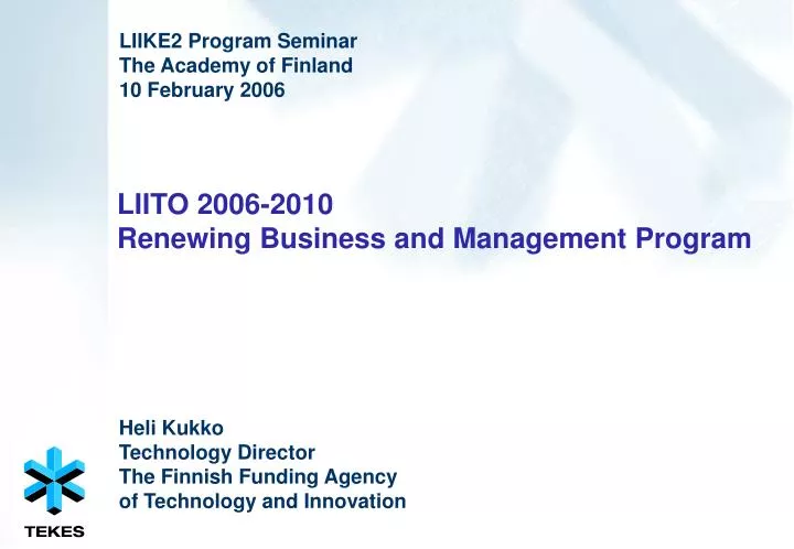 liito 2006 2010 renewing business and management program