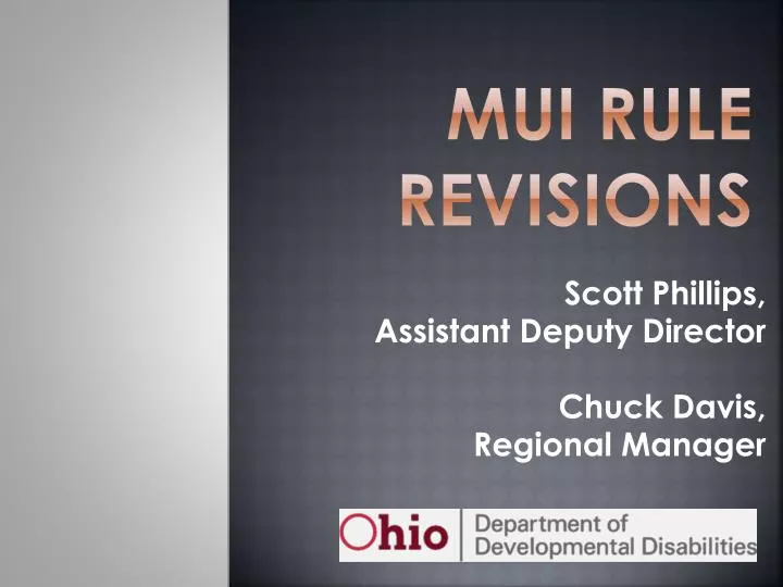mui rule revisions